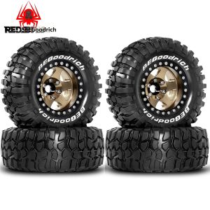 Bộ Mâm Xe Kim Loại RED SPIDER 4 Chiếc 1.9 Inch Có Khóa Hạt Kèm Lốp Địa Hình 95mm Dành Cho Xe RC Crawler 1/10 Traxxas TRX4 RC4WD D110 Axial SCX10