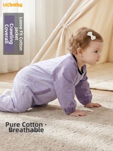 UCBABY | Cotton Long Sleeve Easy-to-Crawl Baby Onesie
