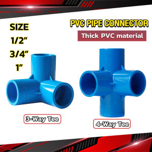 Digeo PVC Pipe Connector 3/4" 1/2" 1" Water Line 3-Way Tee 4-Way Tee for Pipe Repairing