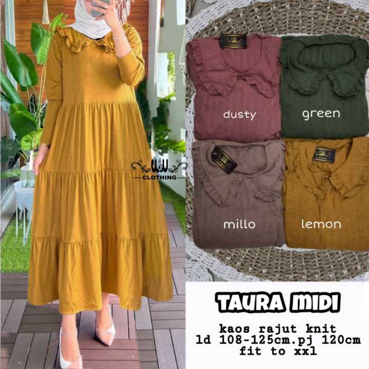 MIDI DRESS KNIT IMPORT/TAURA MIDI/DRESS MIDI KNIT/DRESS MIDI KAOS/DRES MIDI  RAJUT/MIDI DRESS VIRAL/DRESS CANTIKK | Lazada Indonesia