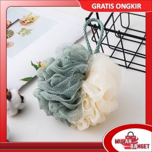 Murah Banget - Spons Pembersih Badan 2 Sisi Warna / Sponge Sikat Badan Tebal / Spons Mandi Jaring / Shower Puff