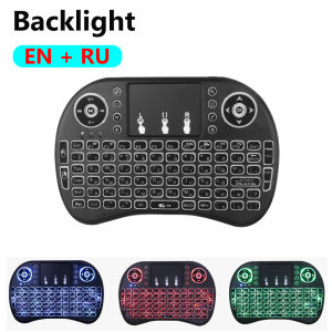 kebidumei | Bàn Phím Không Dây KEBIDUMEI 2.4G Có Bàn Di Chuột Air Mouse Điều Khiển Từ Xa Mini Cho PC Android TV Box - Bàn Phím Tiêu Chuẩn Tiếng Anh Điện Dung