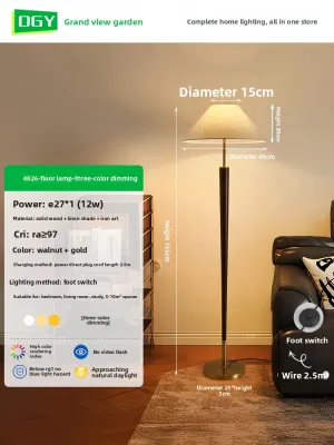DGY | Vintage American Wabi-Sabi Style Wooden Floor Lamp