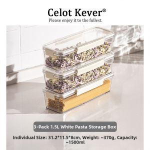 Sealed Food Grade Long Rectangle Pasta Storage Box