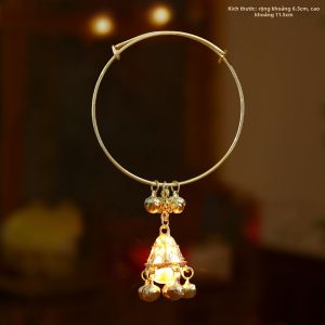 JIUJI | Đèn Lồng Phát Sáng Với Dây Phong Linh Trang Trí Hanfu