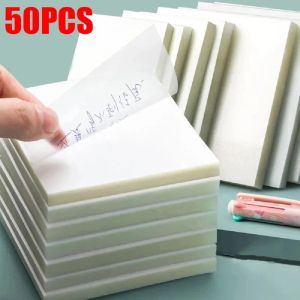 50sheets Transparent Posted it Sticky Note Pads Notepads School Stationery Office Supplies