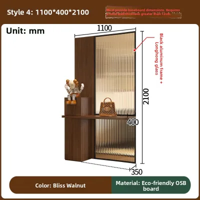 YDYOUDAN | Vintage Style Two-Sided Room Divider Cabinet 48in