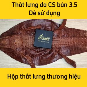 BIG SALE..! Thắt Lưng Cá Sấu CÓ GÙ RẤT ĐẸP TS106V (mặt vàng)