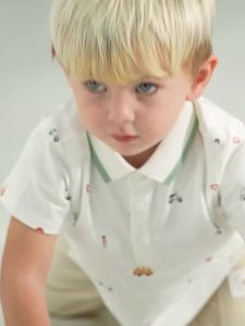 DAVE&BELLA | Áo Thun Bé Trai Dave Bella Boys Mùa Hè 2024 Chất Liệu Cotton Kiểu Dáng Polo Ngắn Tay In Hình Ô Tô Thời Trang Dành Cho Trẻ Em DB2248484