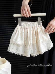 Cute Lace Cotton Skater Mini Skirt Korean Style