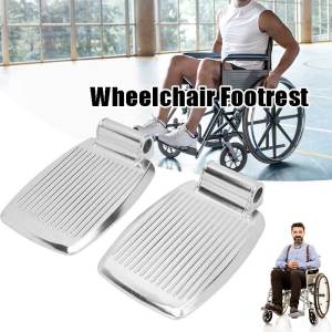 1Pair Wheelchairs Foot Pedal Aluminum Alloy Wheelchair Footrest Replacement