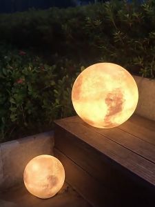 SKYLUX【Garden】Solar Outdoor Moon Light 16 colors Waterproof Moon-Light Lamp Ball Decorative Planet Table Lamp Courtyard Balcony Large Atmosphere Floor Lamp Valentines Day Gift 太阳能款月亮灯