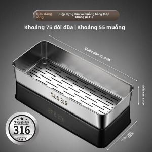 Hộp Đựng Thìa Bằng Thép Không Gỉ 304 Hộp Đựng Đồ Dùng Nhà Bếp Hộp Đựng Thìa Hộp Đựng Đồ Dùng Gia Đình Đồ Ăn Nhẹ Đồ Ăn Nhẹ