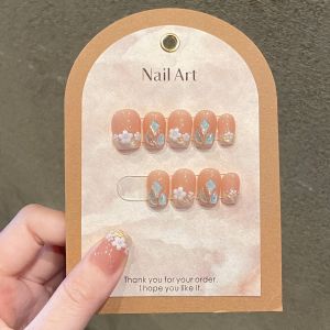 10Pcs Sparkling Galaxy Handmade Press-On Nails Waterproof and Removable With 4-PIECE Tools  Super-Strong Nail Adhesive Tabs