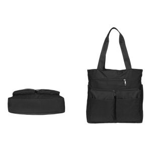 Lightweight Waterproof Mens Commuter Casual Single Shoulder Tote Bag with Side Pockets Multi-Pocket Travel Companion Bag