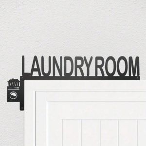 CIFbuy | VexiHome Laundry Metal Wall Art Modern Minimalist Decor Gift Family Sign