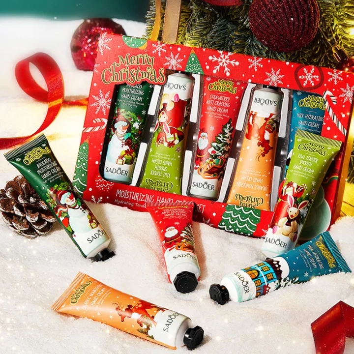 Bộ 5 Kem Dưỡng Da Tay Giáng Sinh 30g Mỗi Hộp Dưỡng Ẩm Nuôi Dưỡng Gói Du ...