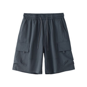 MiiOW | Mens Ice Silk Short Pants Lightweight Quick Dry Breathable Comfortable Summer Workwear Loose Fit Sports Pants Five-Quarter Length
