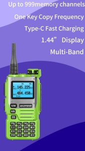 Baofeng UV-K61 Two Way Radio Multi-Band Portable AM/FM Walkie Talkie One Key Copy Frequency 999CH Radio Type-C Charging