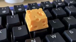 Cartoon Cheese Cake ESC Keycap Resin Mechanical Keyboard Key Cap Shaped Replacement For Gaming Keyboard Desktop Decor Gamer Gift