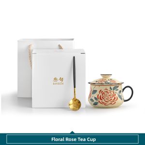 SANXUN | High-Quality Ceramic Tea & Coffee Cup with Tea Infuser
