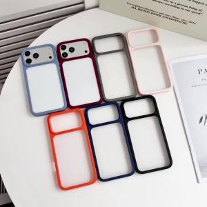 HD Transparent Acrylic Hard Case For iPhone 17 Pro Max 16 Pro 15 14 Plus 13 12 Advanced Silicone Shockproof Phone Back Cover