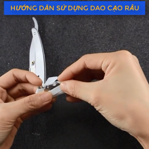 Dao cạo râu Inox + 2 hộp dao lam 20 cái