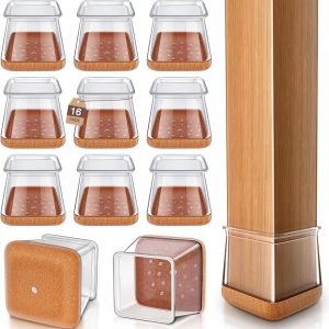 8/16/24 Chiếc Đế Bảo Vệ Chân Ghế Bằng Silicon Cho Sàn Gỗ Cứng Chống Trầy Xước Giảm Tiếng Ồn Đế Đồ Nội Thất Hình Vuông Dày