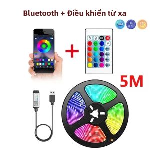 Dải Đèn LED RGB 5050 5V Với Điều Khiển Từ Xa Hồng Ngoại USB Đèn LED Dải Mềm Băng Đèn Trang Trí Cho Lễ Hội Tiệc Tùng Bàn Làm Việc Phòng Ngủ