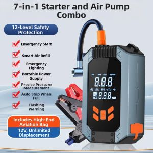 NPC | Car Emergency Battery Booster & Tire Inflator Combo 12V