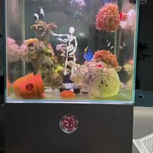 Fish Tank Air Pump Decor 3D Printed Dancing Skeleton Ornament Realistic Resin Aquarium Accessory for Underwater Landscape DIY