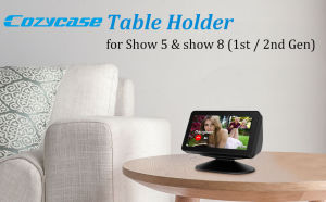 Cozycase Desktop Stand for Echo Show 8 and 5 (1st &2nd) with Anti-Slip Base Swivel Tilt Adjustable Function to Good Viewing/Camera Angle