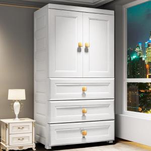 Multi-use Double Door Storage Cabinet for Kids Clothing and Shoes