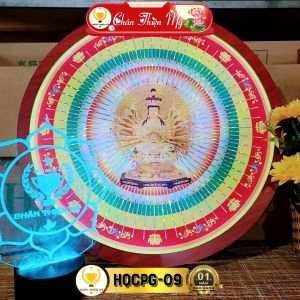 Hào Quang Cơ Phật Giáo Thiên Thủ Thiên Nhãn Bồ Tát CHÂN THIỆN MỸ Đèn Trang Trí Bàn Thờ Cho Tượng Phật HQCPG-09