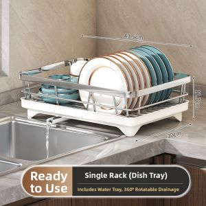 JUMEISHI | Stainless Steel Dish Drying Rack Kitchen Organizer