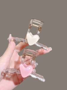 คลิปหนีบผมสไตล์เกาหลีขนาดกลางสำหรับผู้หญิง สไตล์ใหม่ปี 2024 ทรงฉลาม ทรงเรซินสีเจลลี่ สไตล์น้ำเงินสดชื่น เครื่องประดับผมแบบลำลอง