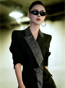 DANTING | Elegant Sophisticated Early Autumn Black Dress Suit For Formal Occasions