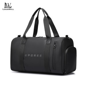 LouisWill Mens Travel Bag Sports Bag Fashion Luggage Bag Waterproof Fitness Bag Handbag Outdoor Sling Bag Gym Fashion Men Women Dry Wet Separation Portable Travel Yoga Swimming Bag