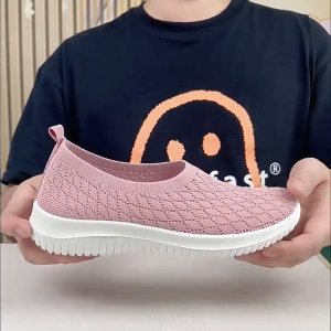 2025 Korean Style Summer Breathable Womens Walking Shoes For Women Comfortable Casual Soft Shoes Low Cut Mesh Sneakers