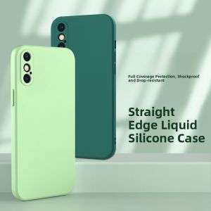 Henyou | iPhoneX XS Max Silicone Liquid Case Anti-Fall Protective Cover Matte Finish Full Lens Protection Soft Shell For Apple Phones