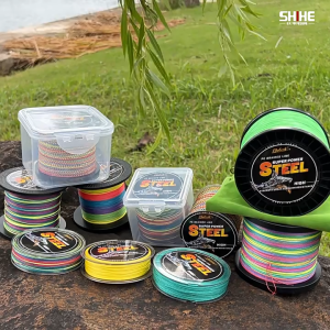 สายเอ็นตกปลา PE แบบถัก หลากสี 100 ม. 300 ม. 4/8 เส้น