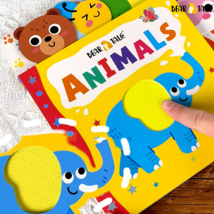 BEAR TALE Animal Touch & Feel Book for Toddlers Kids Sensory Learning Board Book