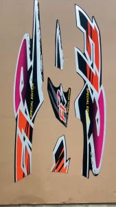 Striping Stiker Yamaha F1ZR Fiz R F1 ZR 1996 Hitam Pink Oren