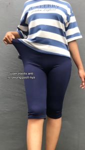 ISI 3 PICIS Legging 7/8 Wanita Sport Polos/Celana Legging Sport Selutut Standar & Jumbo Spandeks