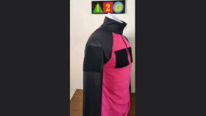 เสื้อเพลิง เสื้อกู้ภัย เสื้อทำงาน เสื้อชมพูบานเย็น แขนดำ เสื้อมือสำหรับการชำระชาสัมพันธ์