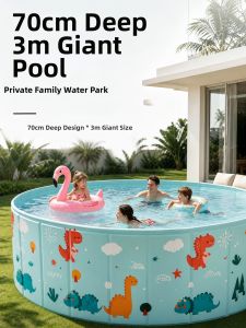 CHEORLIAN | Extra Large Foldable Kids Swimming Pool