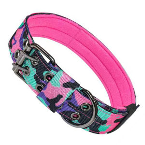 Tactical Dog Collar Breathability Nylon Adjustable Heavy Duty Metal Training Collar for small Medium large Dogs Pet Products
