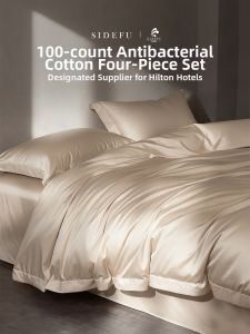 SIDEFU | High-Quality Luxurious Soft Cotton Bedding Set 4-Piece Anti-Bacterial