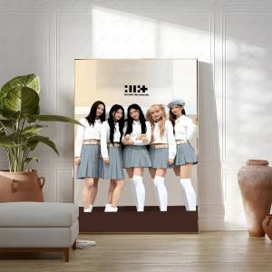 Bandai | Band K-pop I-ILLIT-S Singer Poster Removable Wall Sticker Self Adhesive Art Mural Home Office Living Room Dining Room Wall Decor