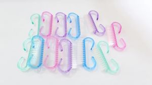 10 Cái/20 Cái Màu Đen Đậm Trắng Làm Sạch Móng Tay Bàn Chải Nhỏ Có Tay Cầm Bằng Nhựa Mềm Bột Tẩy Bụi Dụng Cụ Đa Năng